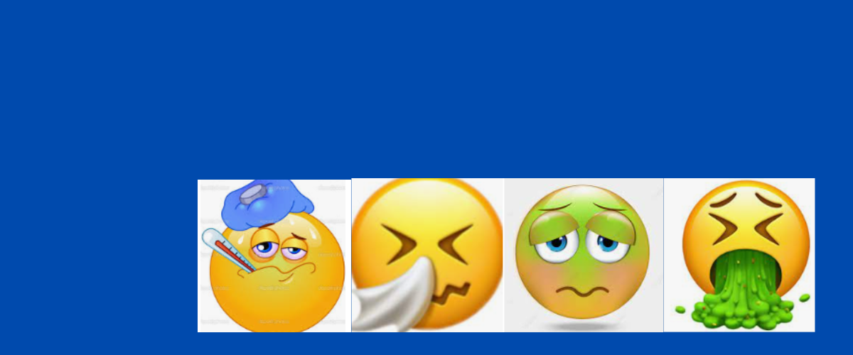 Emojis - fever, sneeze, sick, vomit
